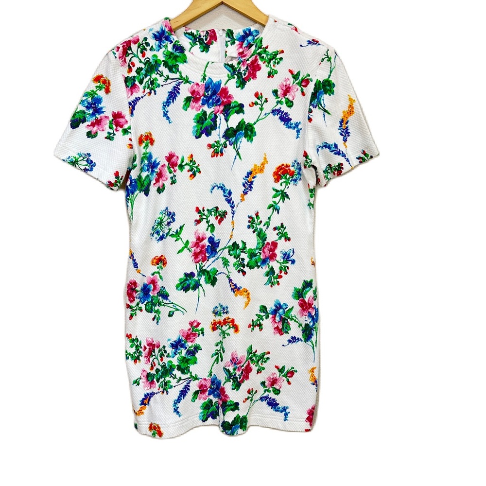 Talbots Sara Campbell Vintage Floral White Sheath Dress Women’s Sz‎ 12